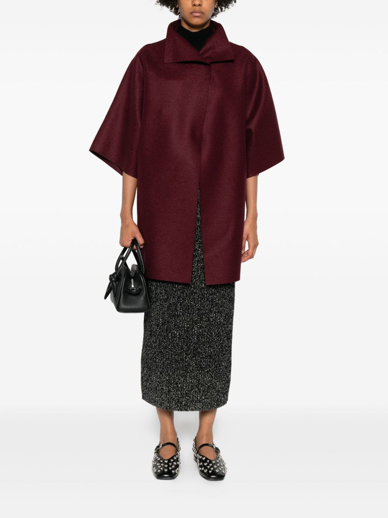 Harris Wharf London short-sleeve collared coat outlook