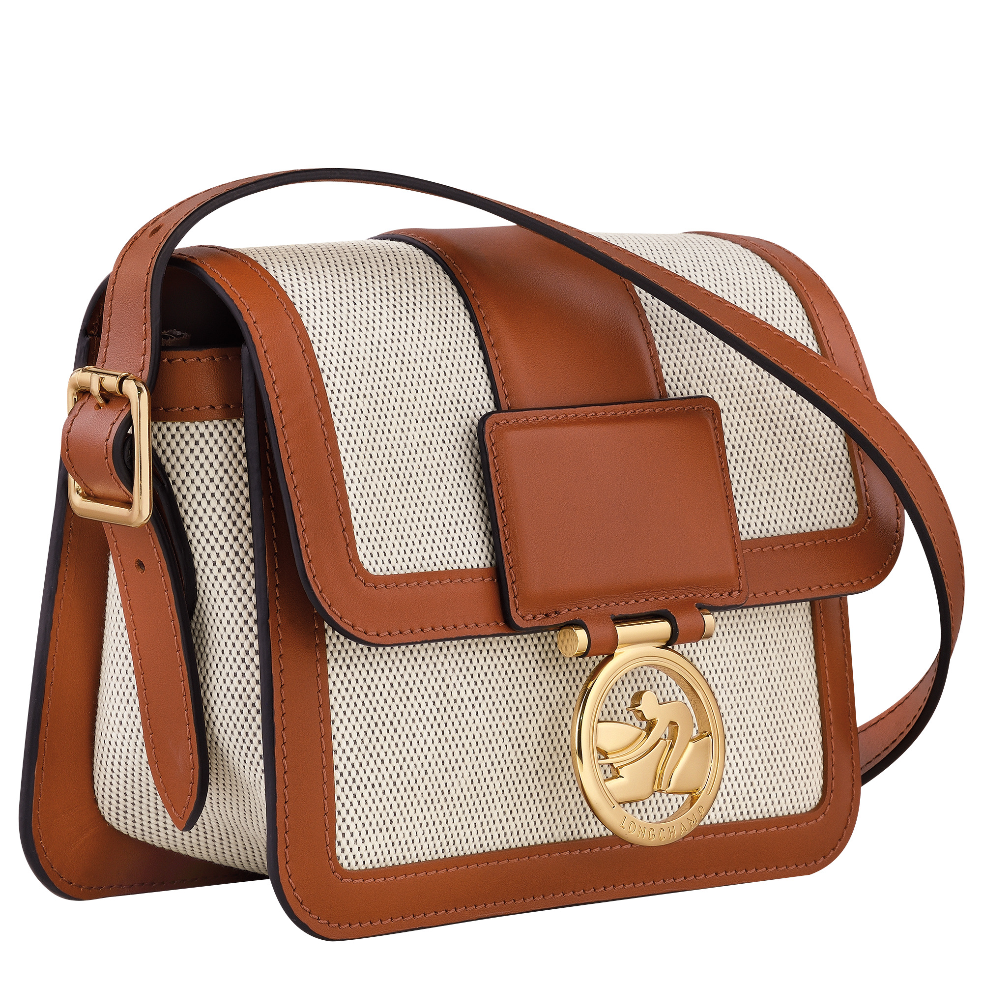 Box-Trot S Crossbody bag Cognac - Canvas - 3