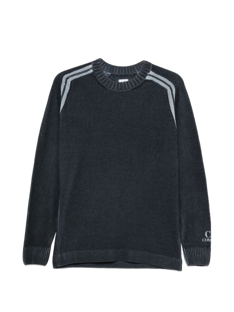 cotton chenille double dyed crewneck sweater 1