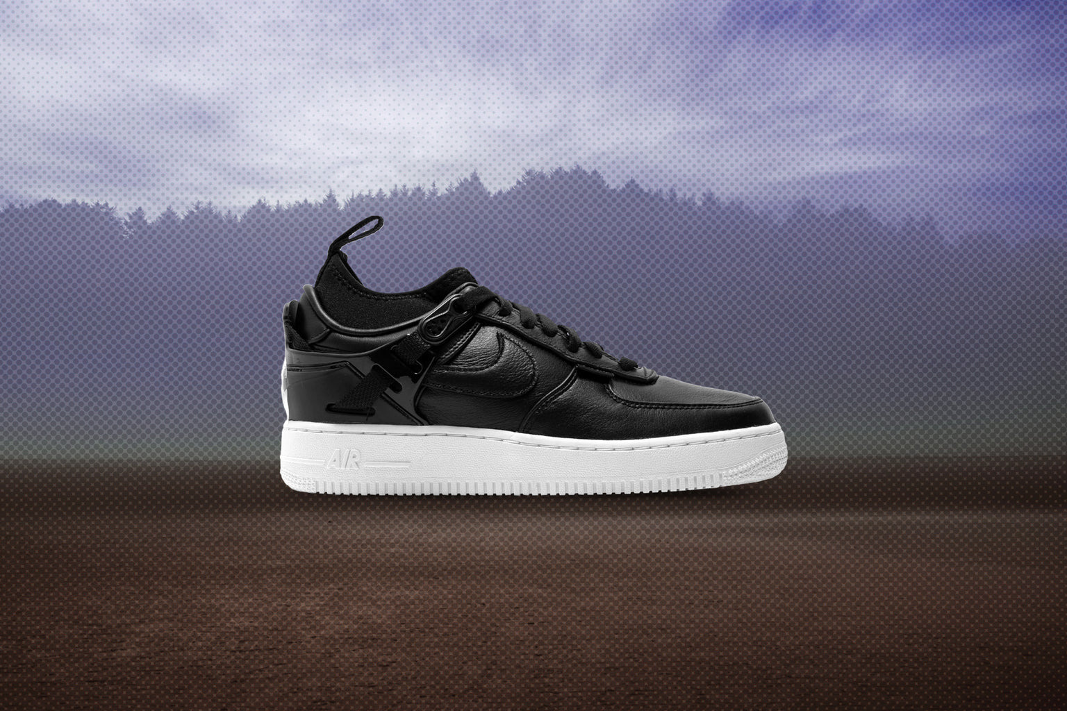 NIKE AIR FORCE 1 LOW SP X UNDERCOVER - BLACK/BLACK/WHITE - 2
