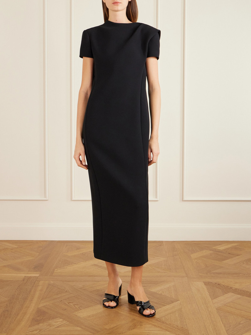 KHAITE Iryl Open-back Draped Crepe Maxi Dress outlook