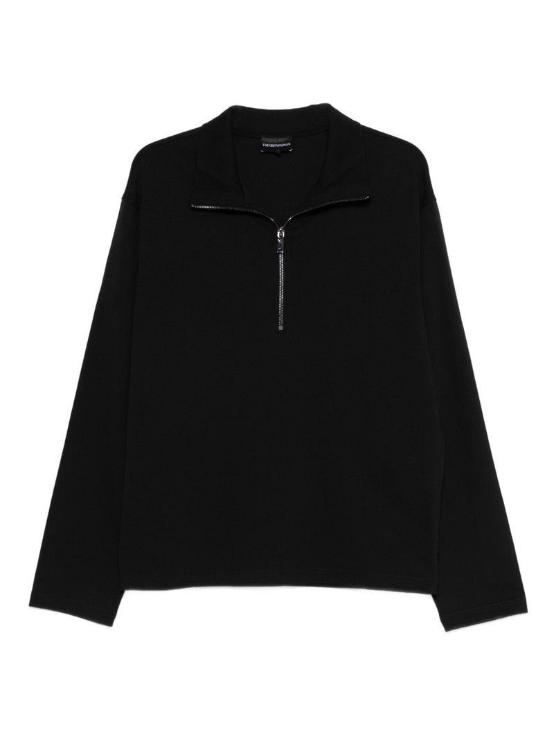 EMPORIO ARMANI zip-up sweater outlook