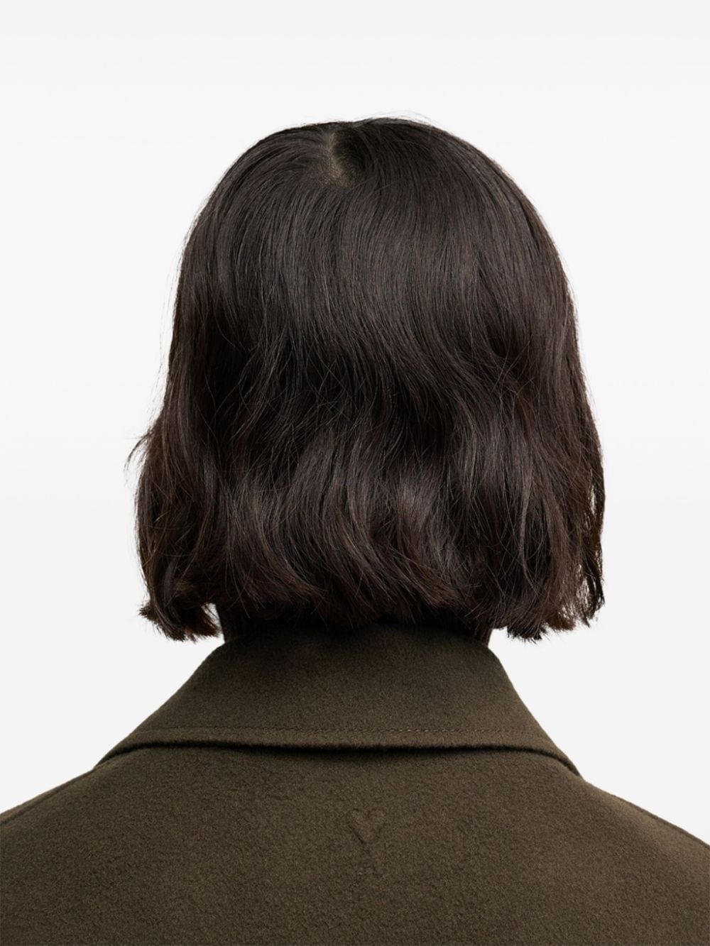 single-breasted felted coat - 7