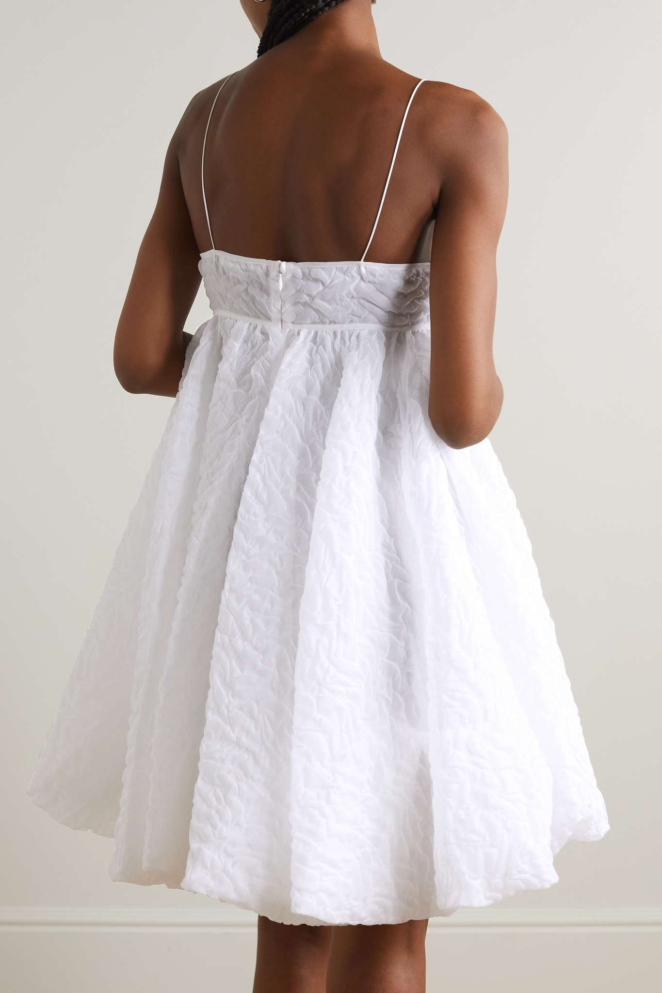 Sunni matelassé crepe mini dress - 3