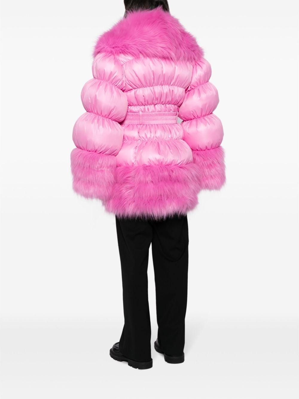 belted quilted puffer coat - 4