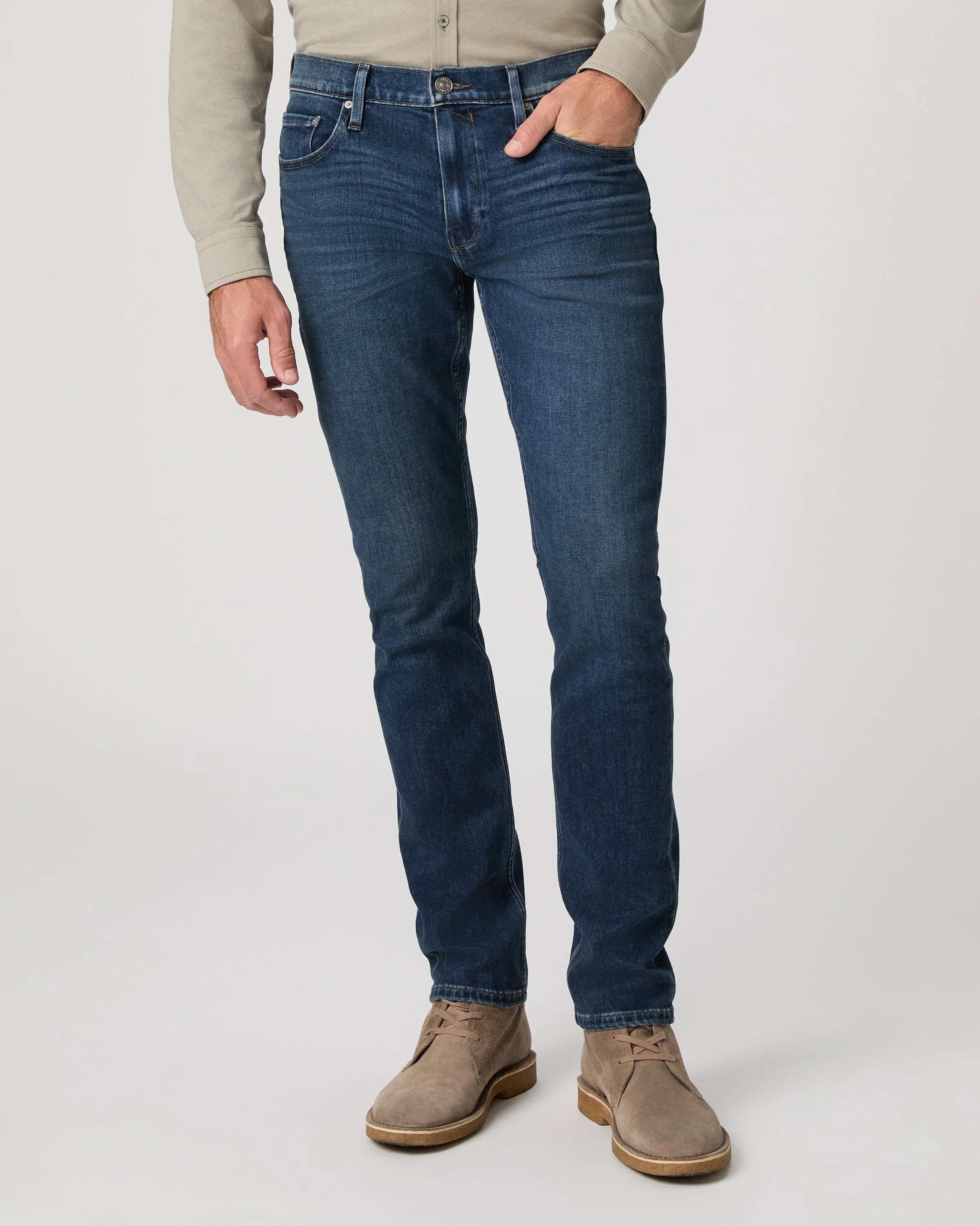 Transcend Vintage Federal 34" Slim Straight Jean - 1