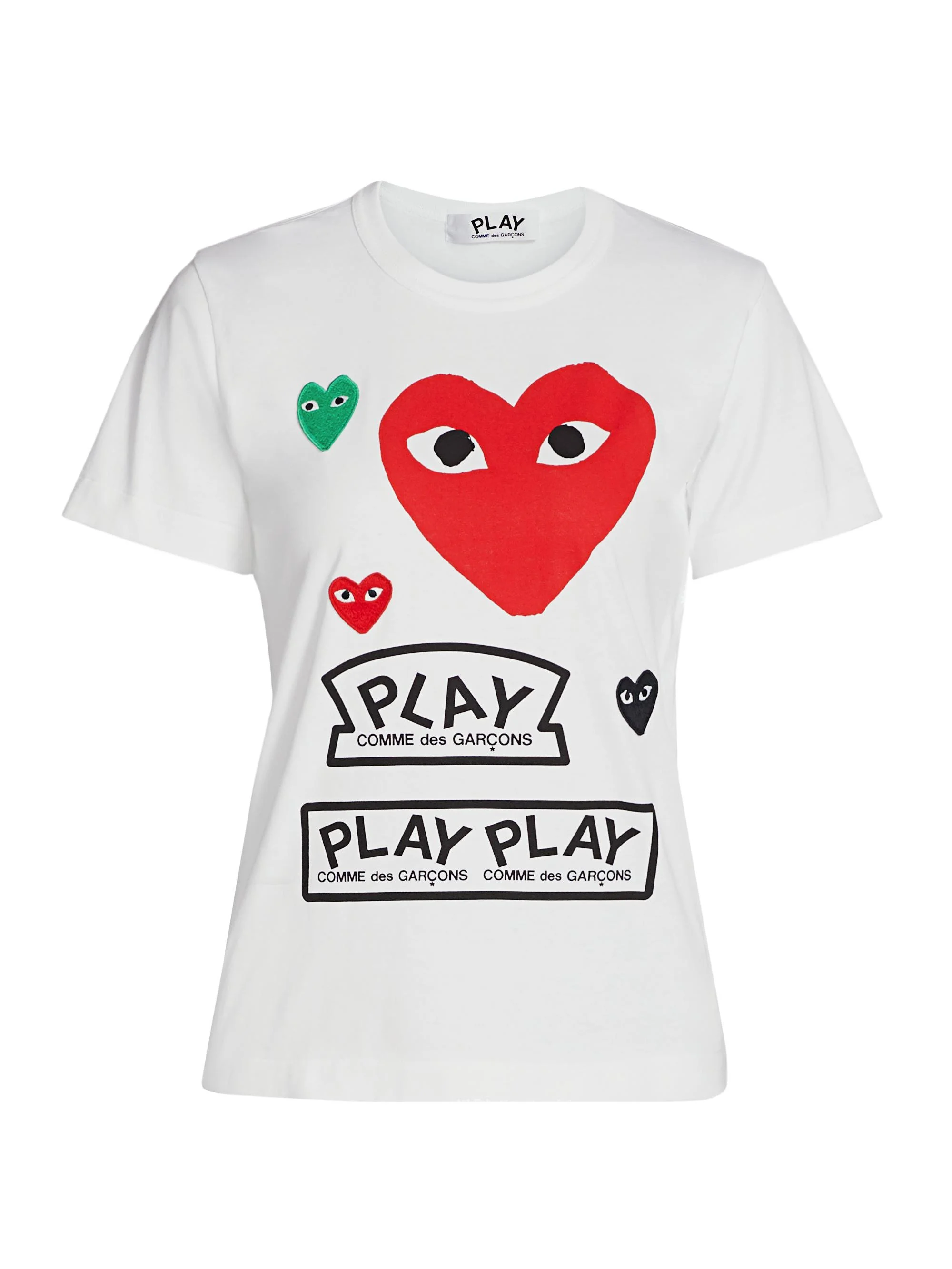 Women's Large Heart Play T-Shirt - White - 1