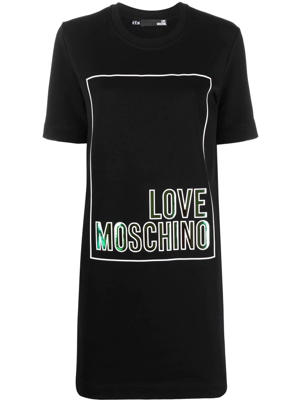 logo-print T-shirt dress - 1