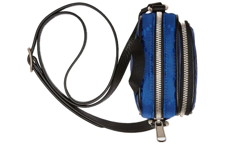 Gucci Off The Grid OTG Environmental Friendly Series Logo Leather Logo Nylon handbag Mini Blue Black - 4