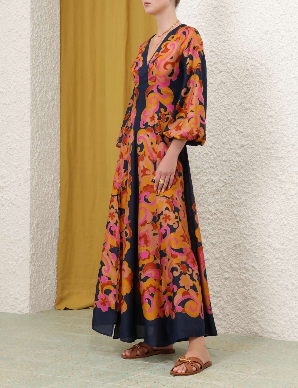 ACADIAN LONG SLEEVE MAXI DRESS - 3