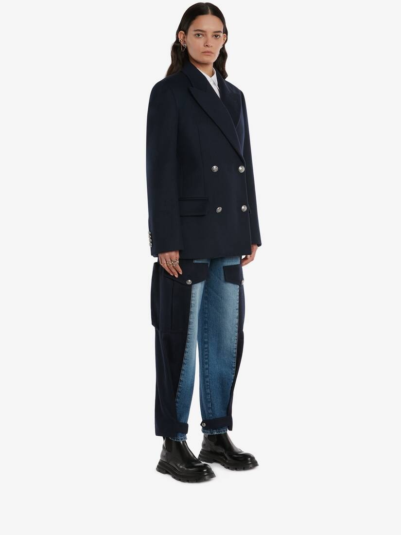 Military Hybrid Trousers in Washed Blue - 3