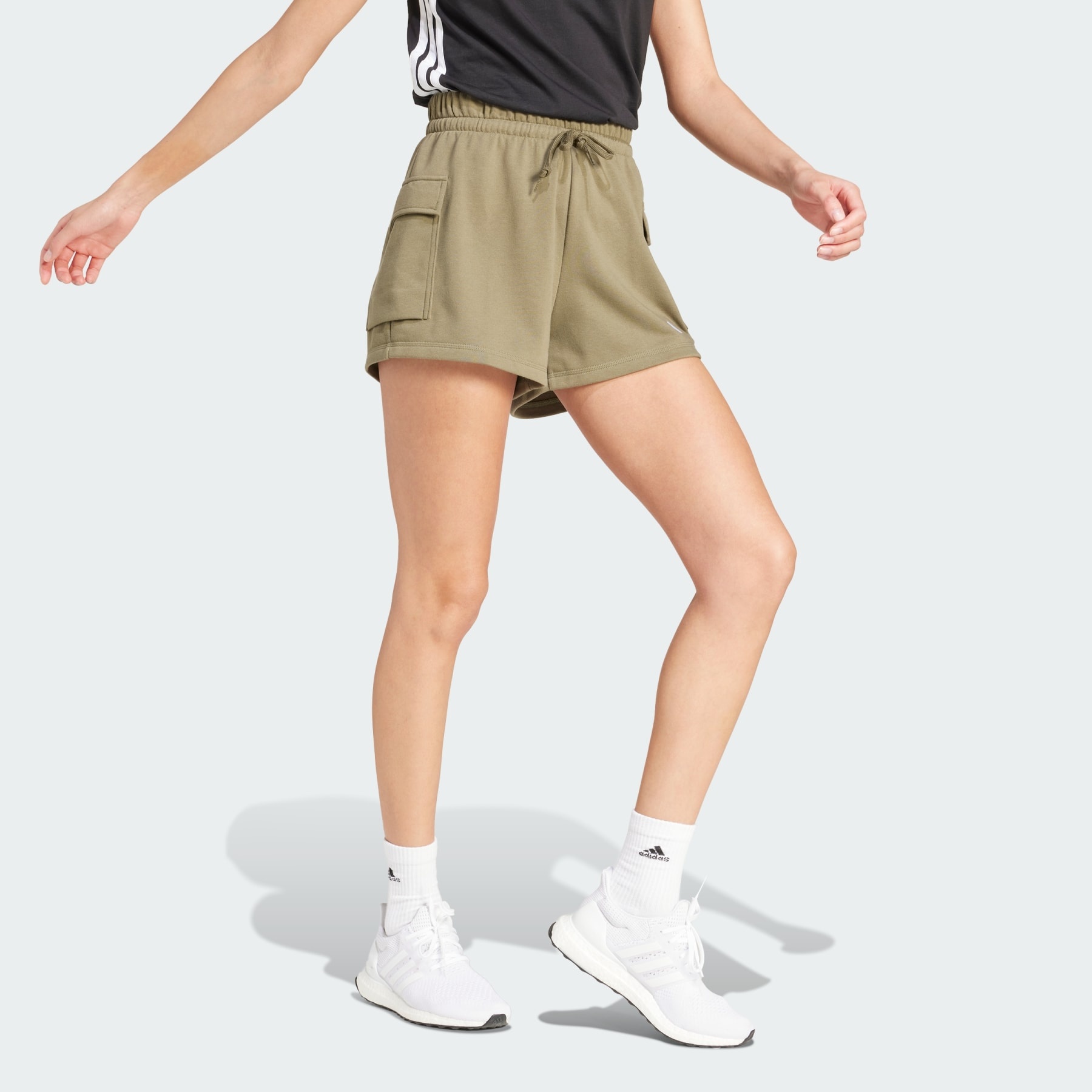 Essentials Small Logo French Terry Cargo Shorts - 4