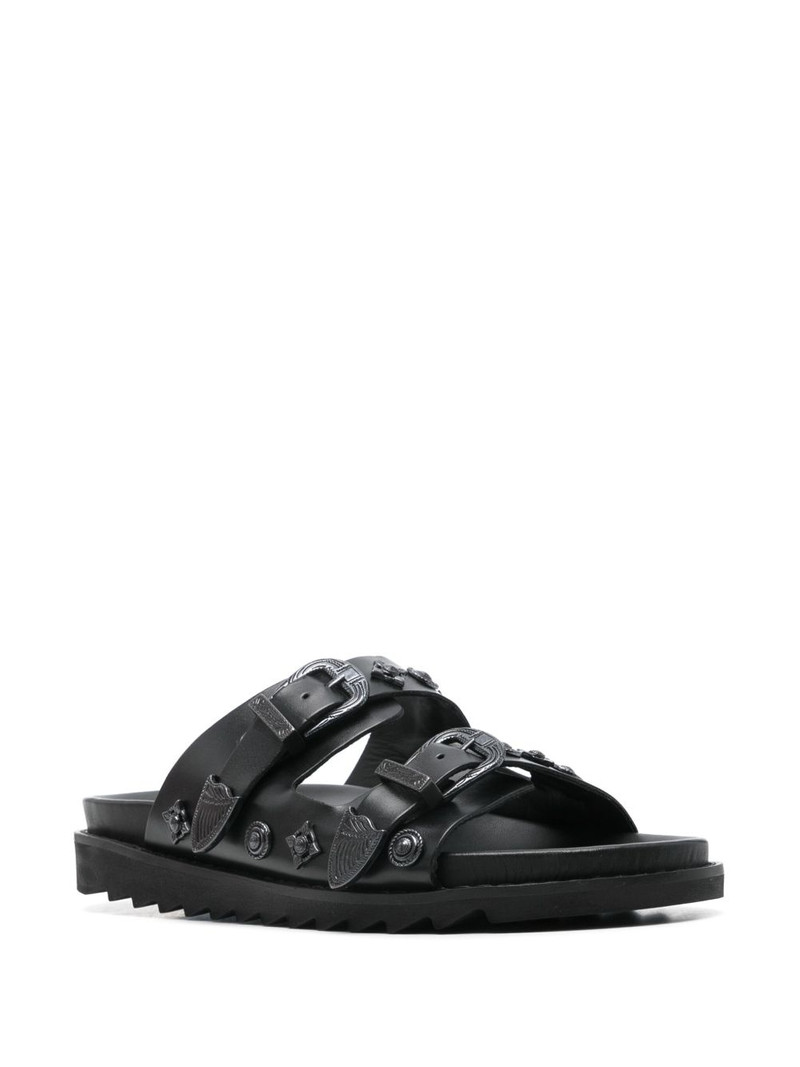 TOGA VIRILIS leather slides outlook