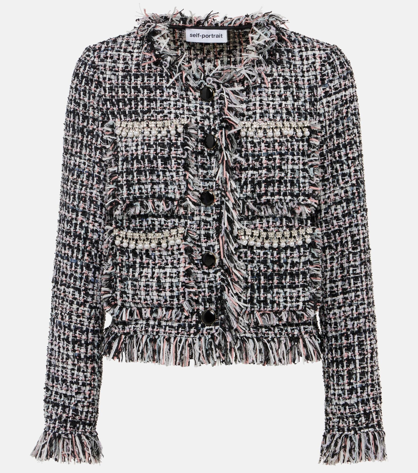 Fringed bouclé jacket - 1