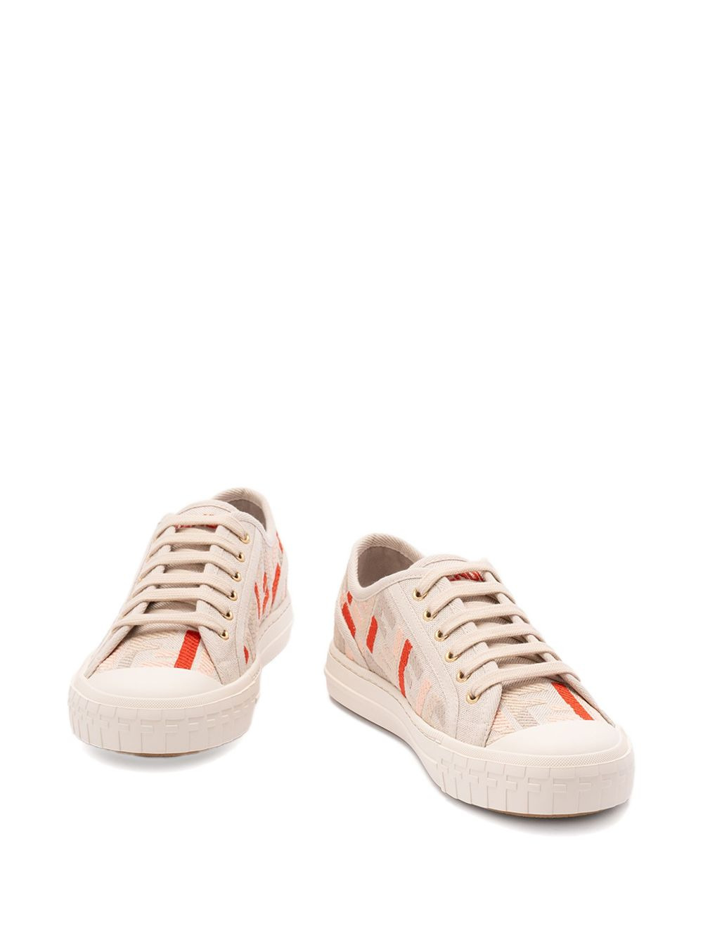 Fendi Women Domino Canvas Sneakers - 4