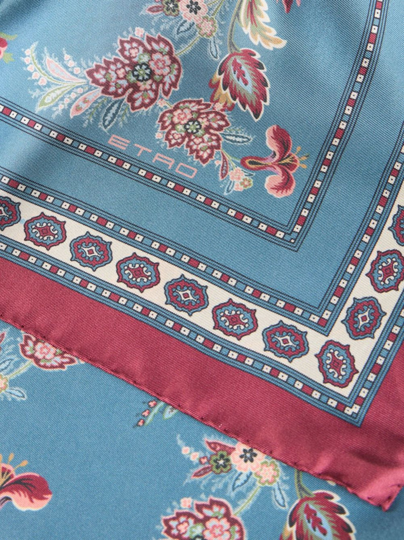 Etro floral-print silk scarf outlook