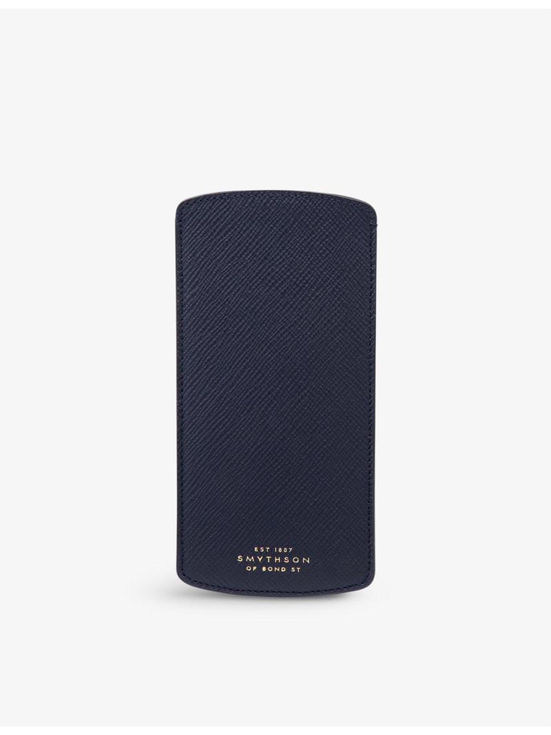 Smythson Panama cross-grain leather glasses case outlook