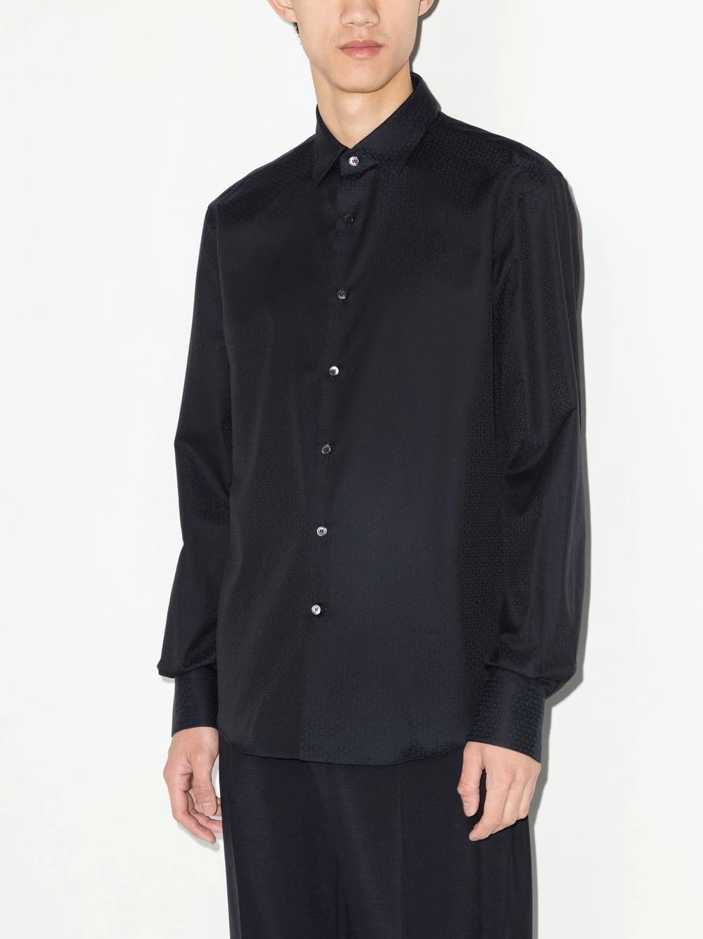 long-sleeve button-fastening shirt - 2