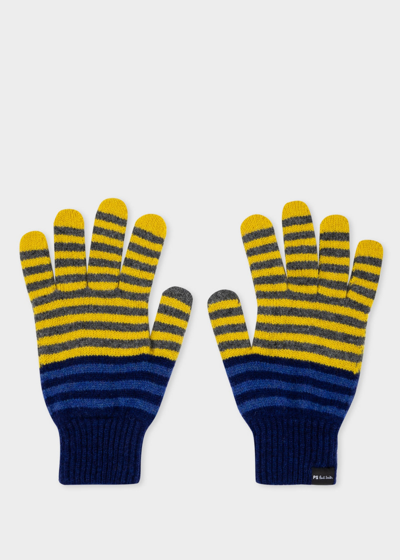 Stripe Lambswool Gloves 1