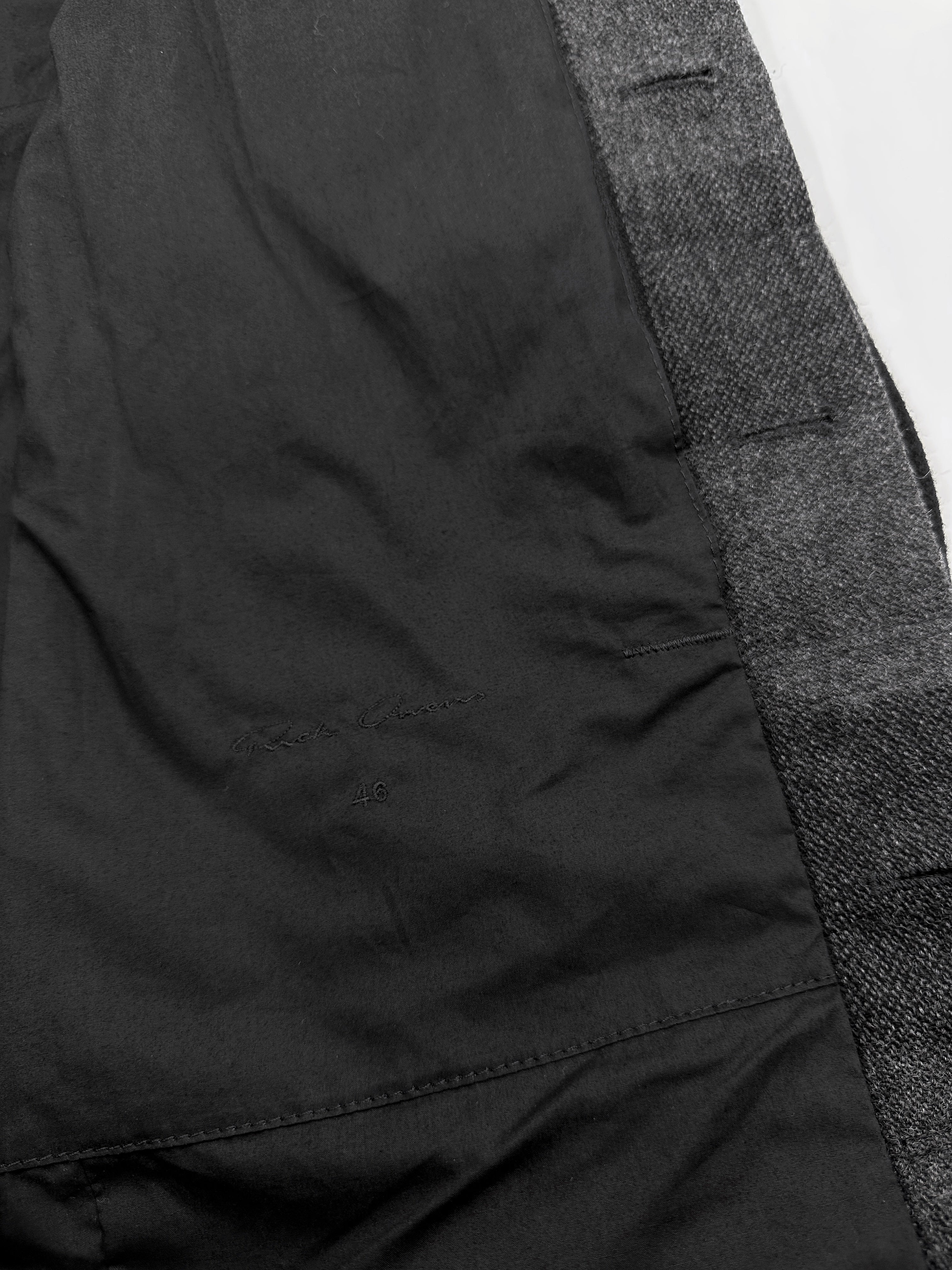 Rick Owens Fall 2016 Mainline Mastodon Checkered Plaid Wool Sample Colourway Workers Jacket 46 - 12
