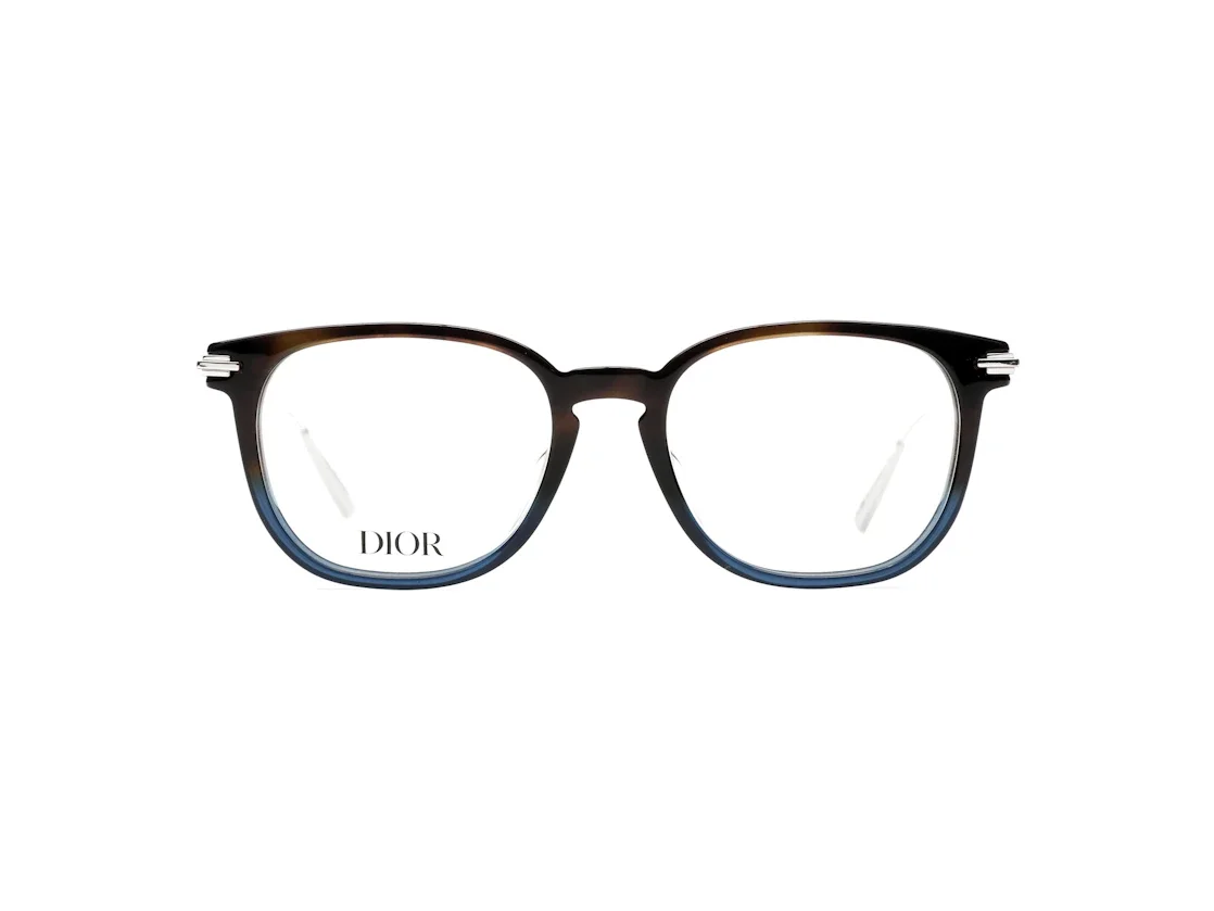 Dior Round-Frame Acetate Optical Frames Havana Silver Transparent (DM50043I-51-056) - 1