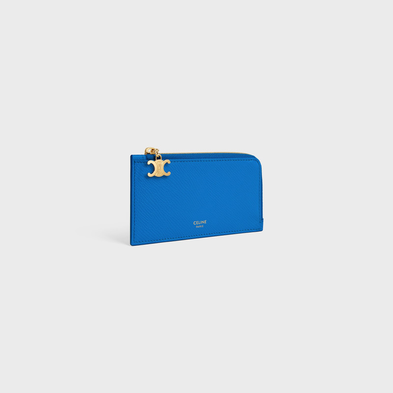 CELINE LONG ZIPPED CARD HOLDER IN GRAINED CALFSKIN outlook