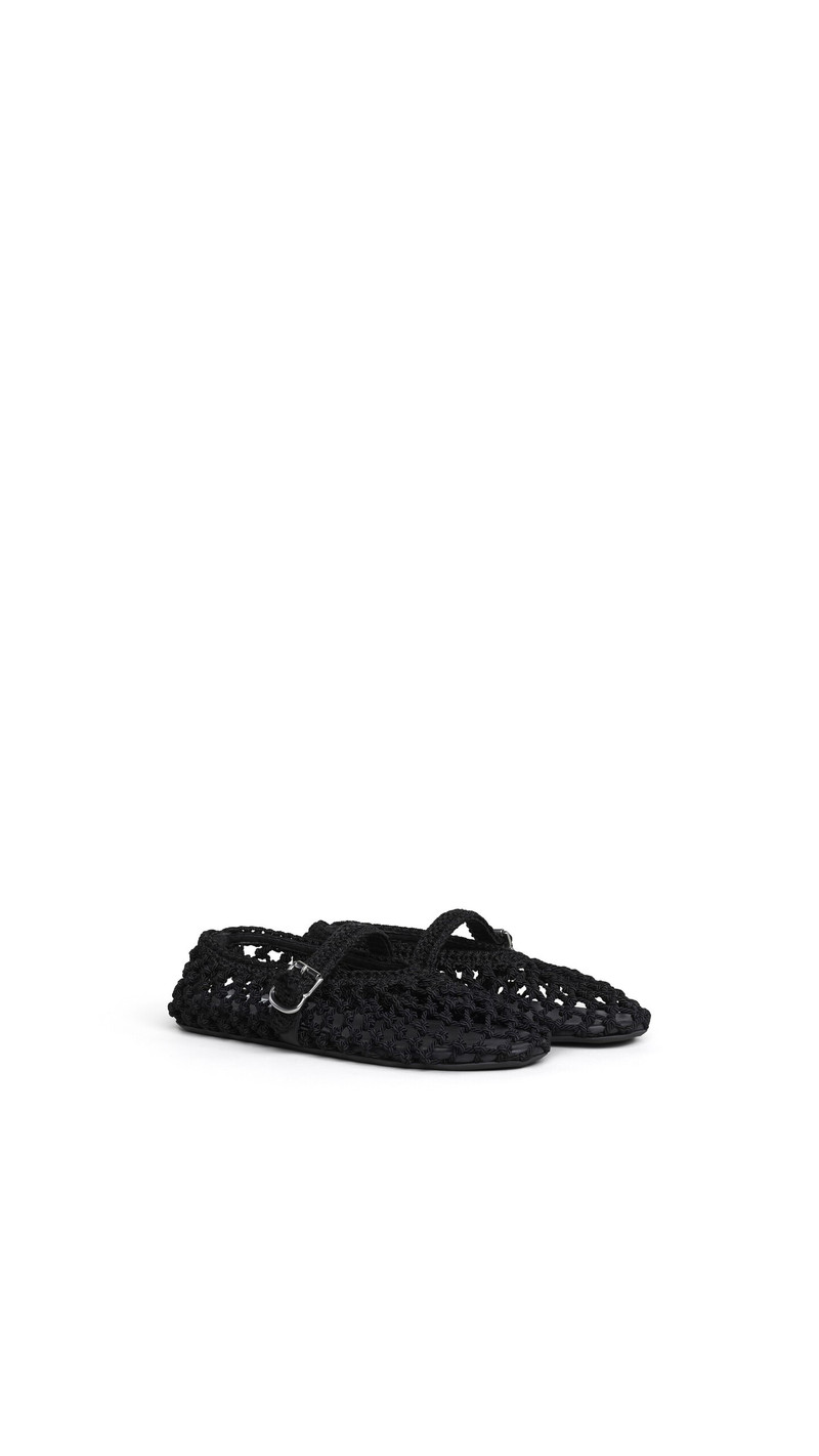 Alaïa BALLET FLATS IN SATIN CORD outlook