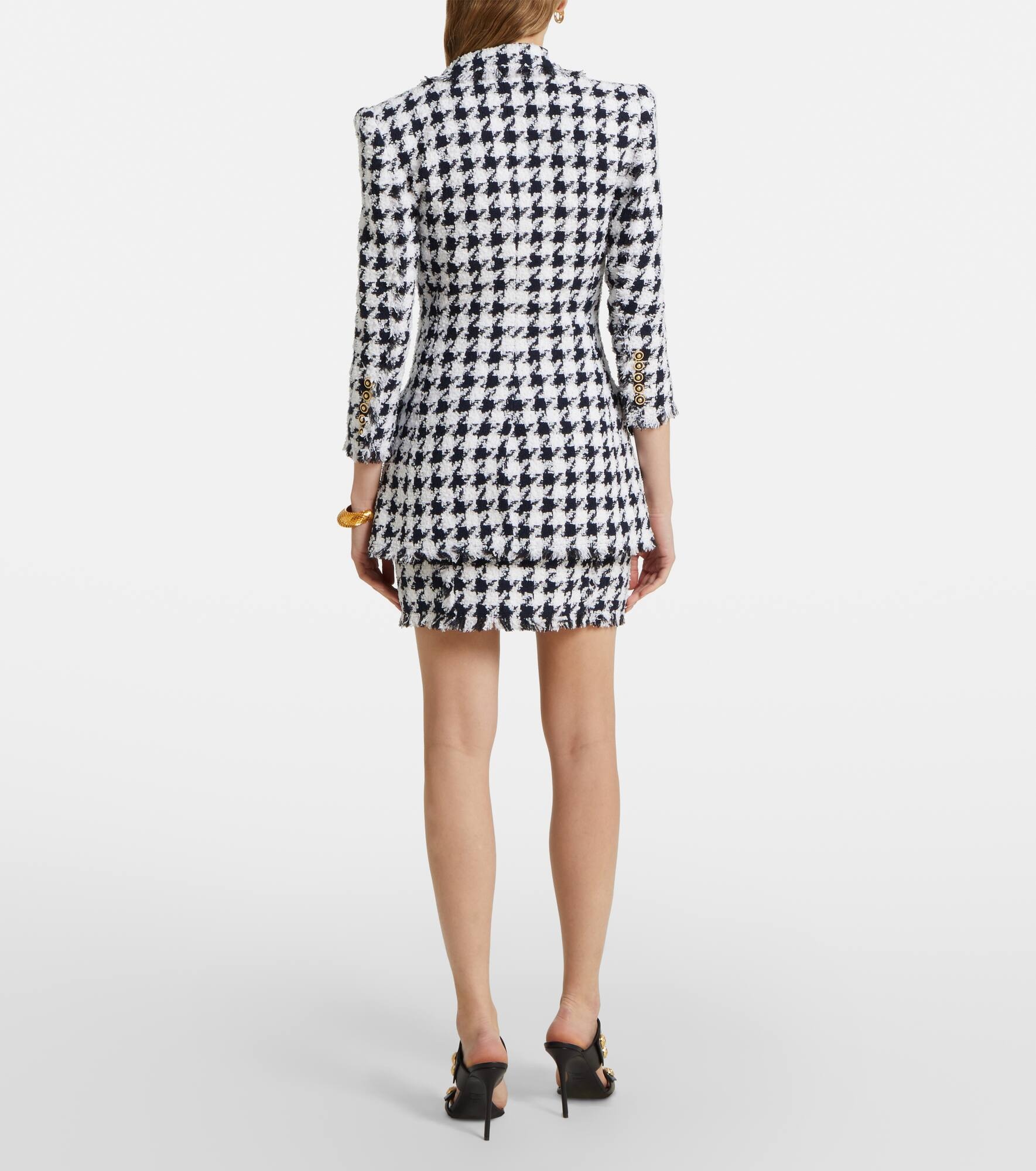 Houndstooth tweed blazer - 3