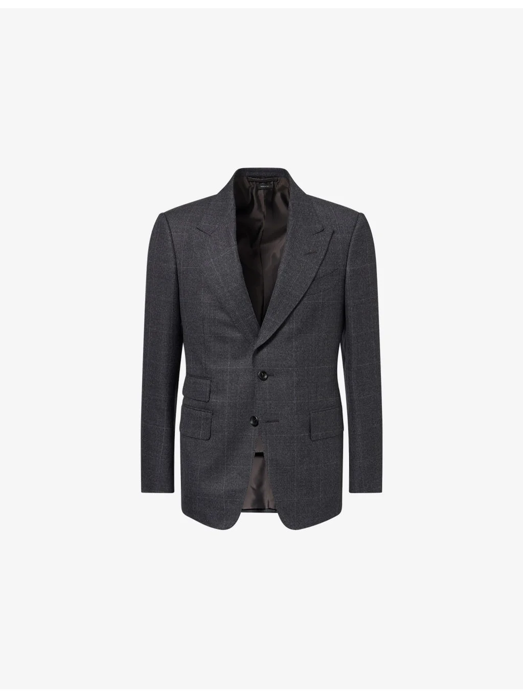 Shelton Overcheck Single-Breasted Wool Jacket - 1