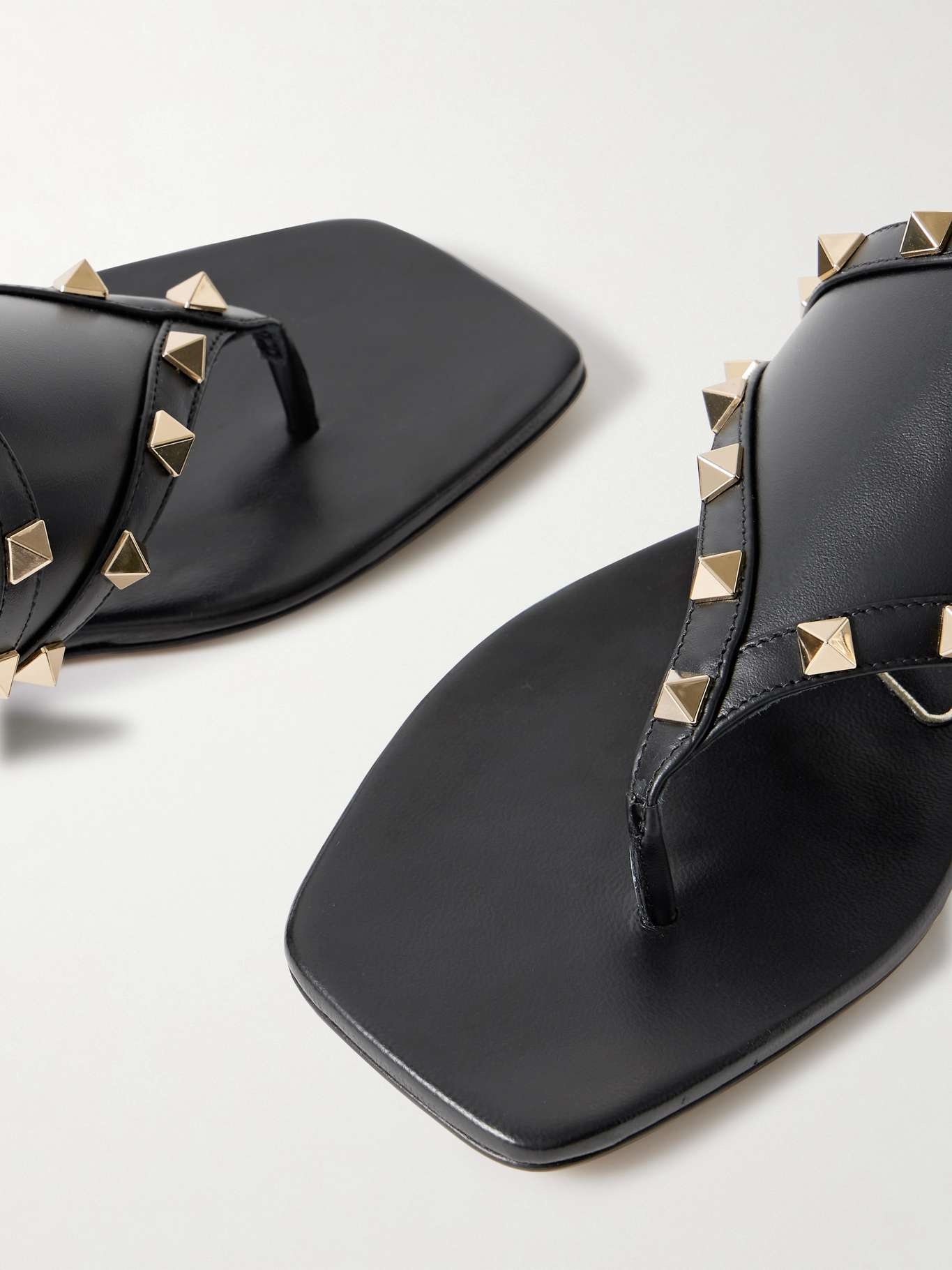 Rockstud leather sandals - 4