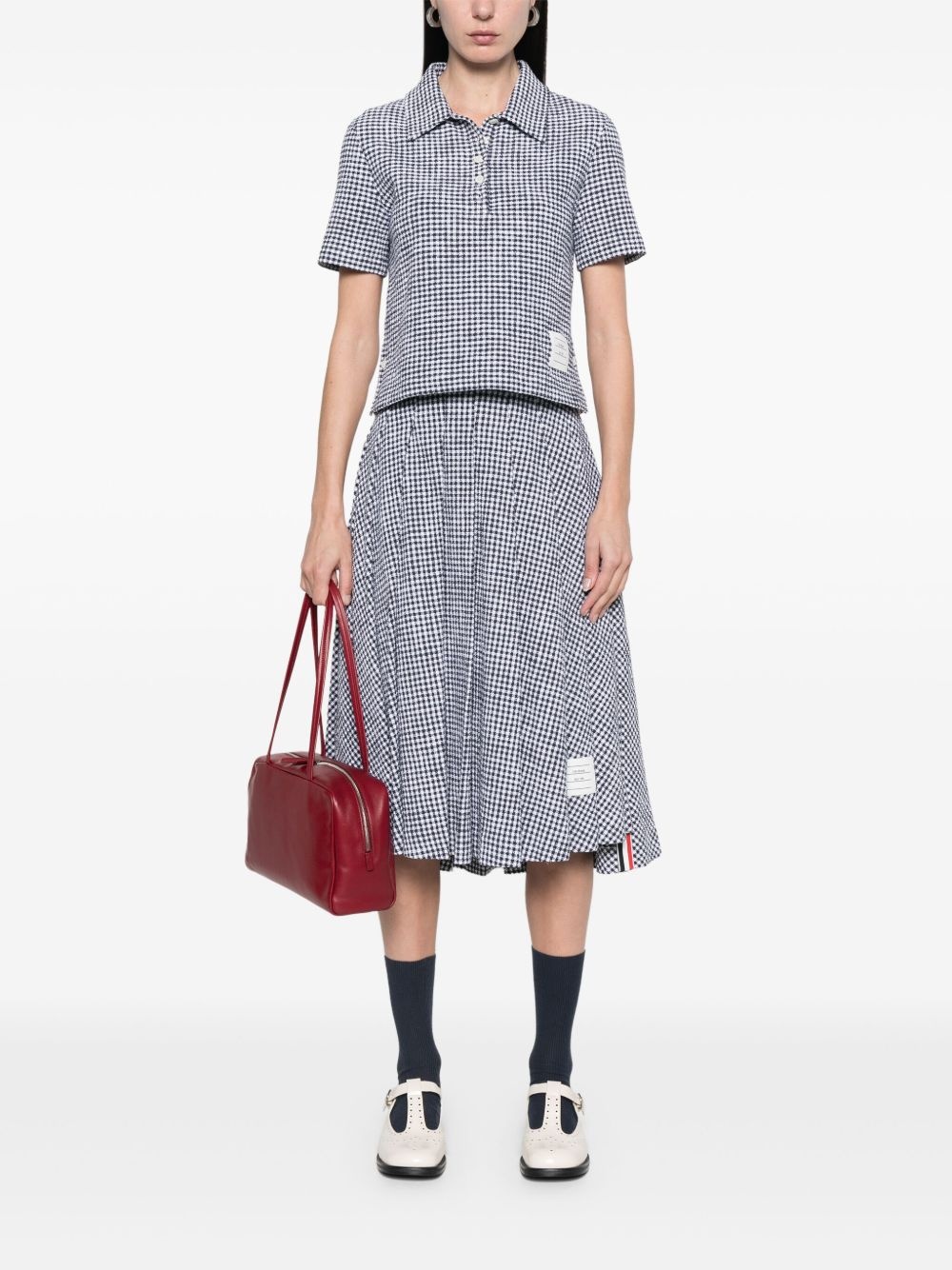 pleated tweed midi skirt - 2