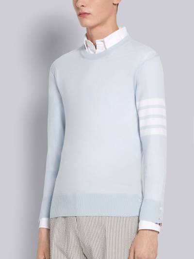 Thom Browne Blue Merino Crewneck Pullover outlook