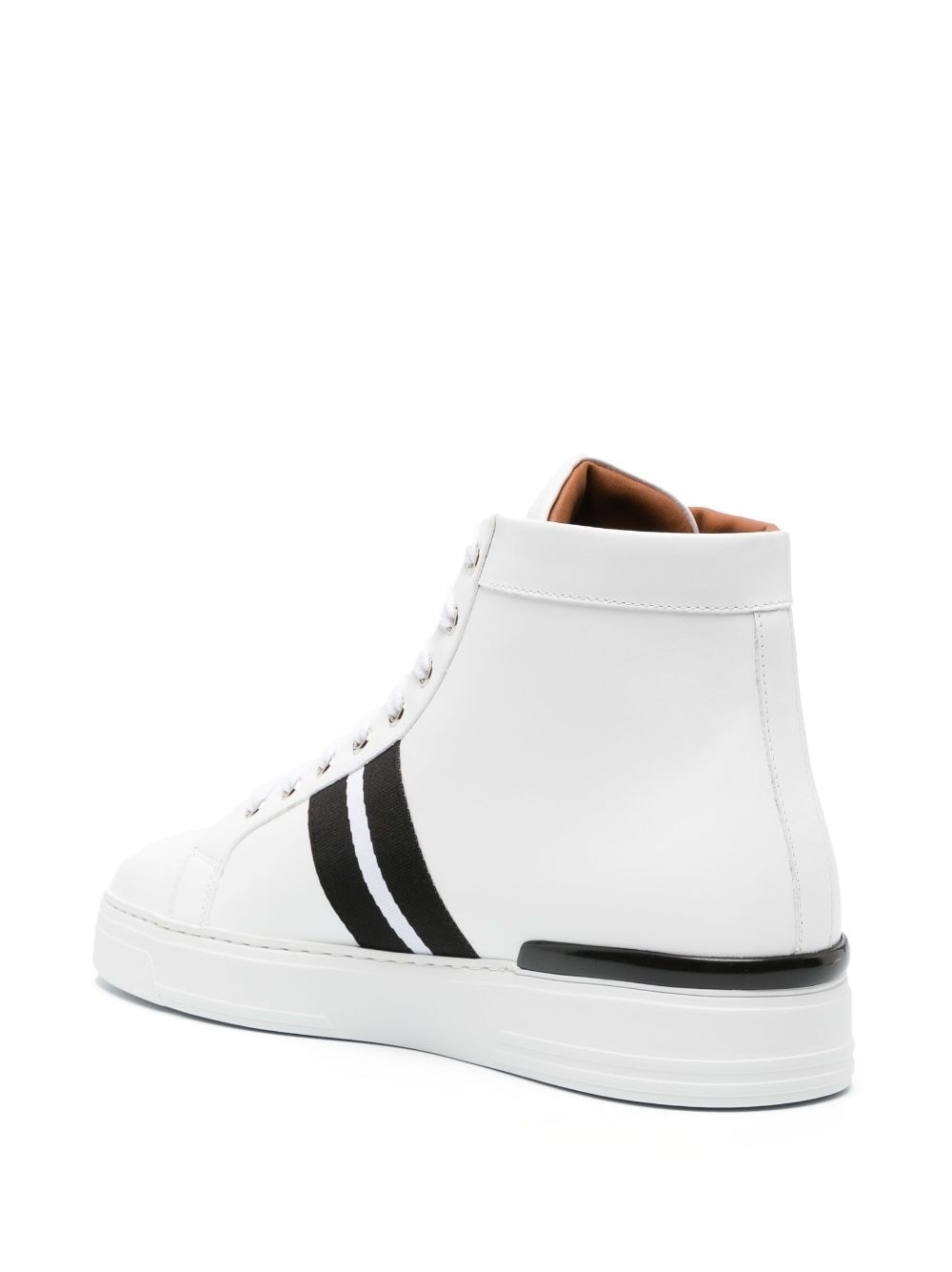skull-charm leather sneakers - 3