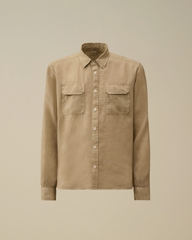 Linen Long Sleeve Button Shirt 1