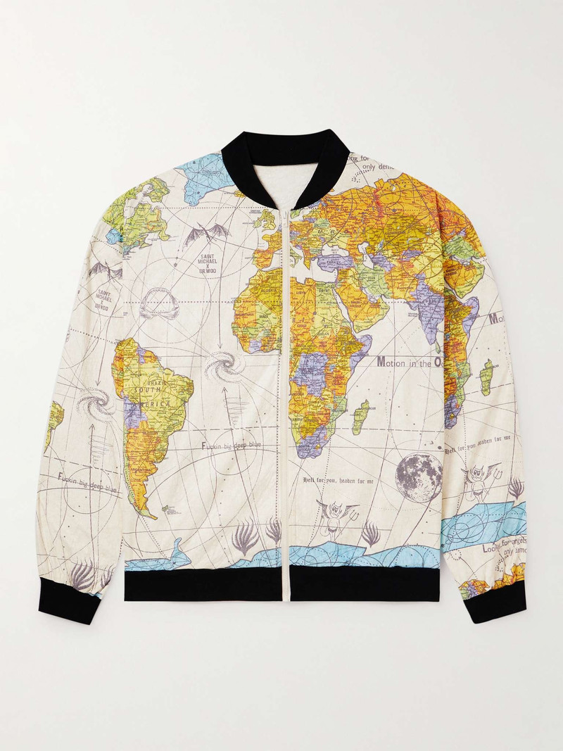 + Dr. Woo Printed Shell Bomber Jacket - 1