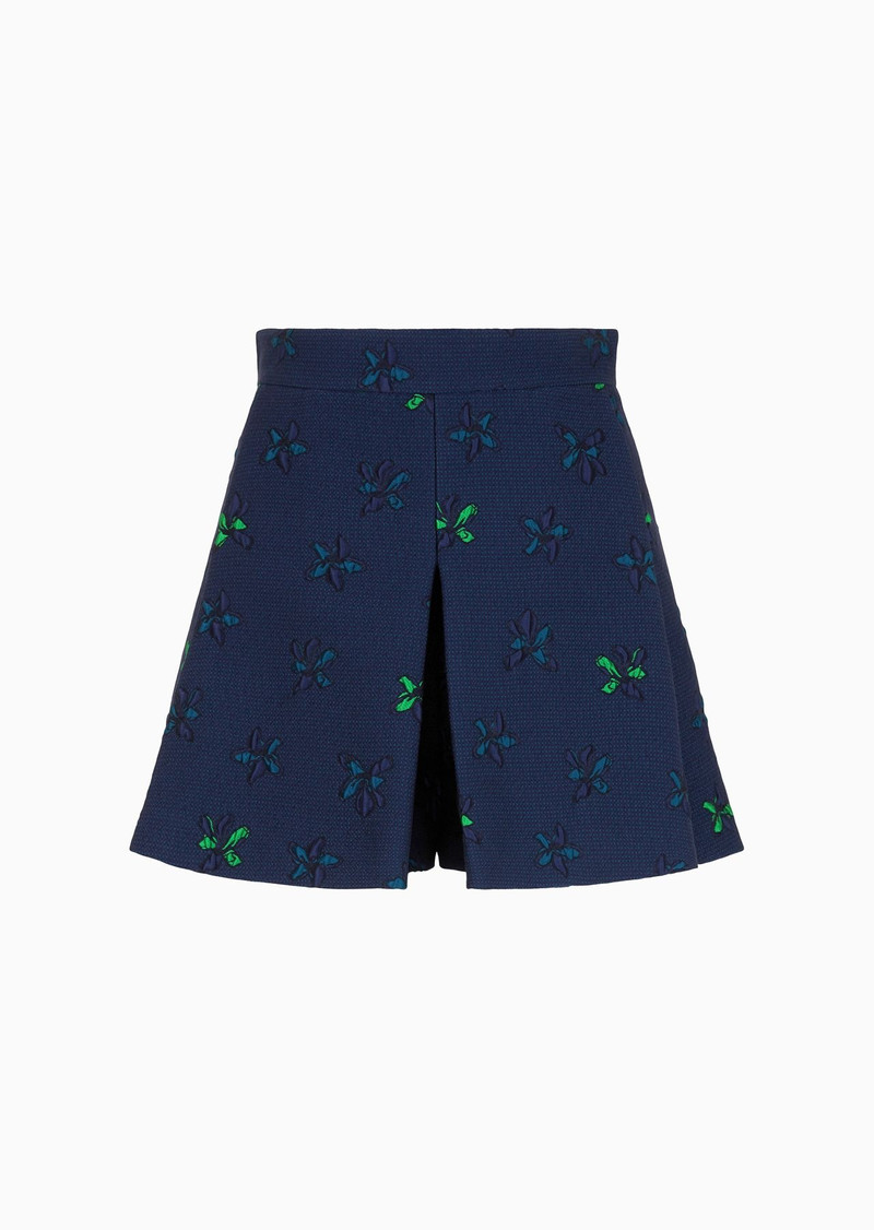 Floral jacquard shorts 1