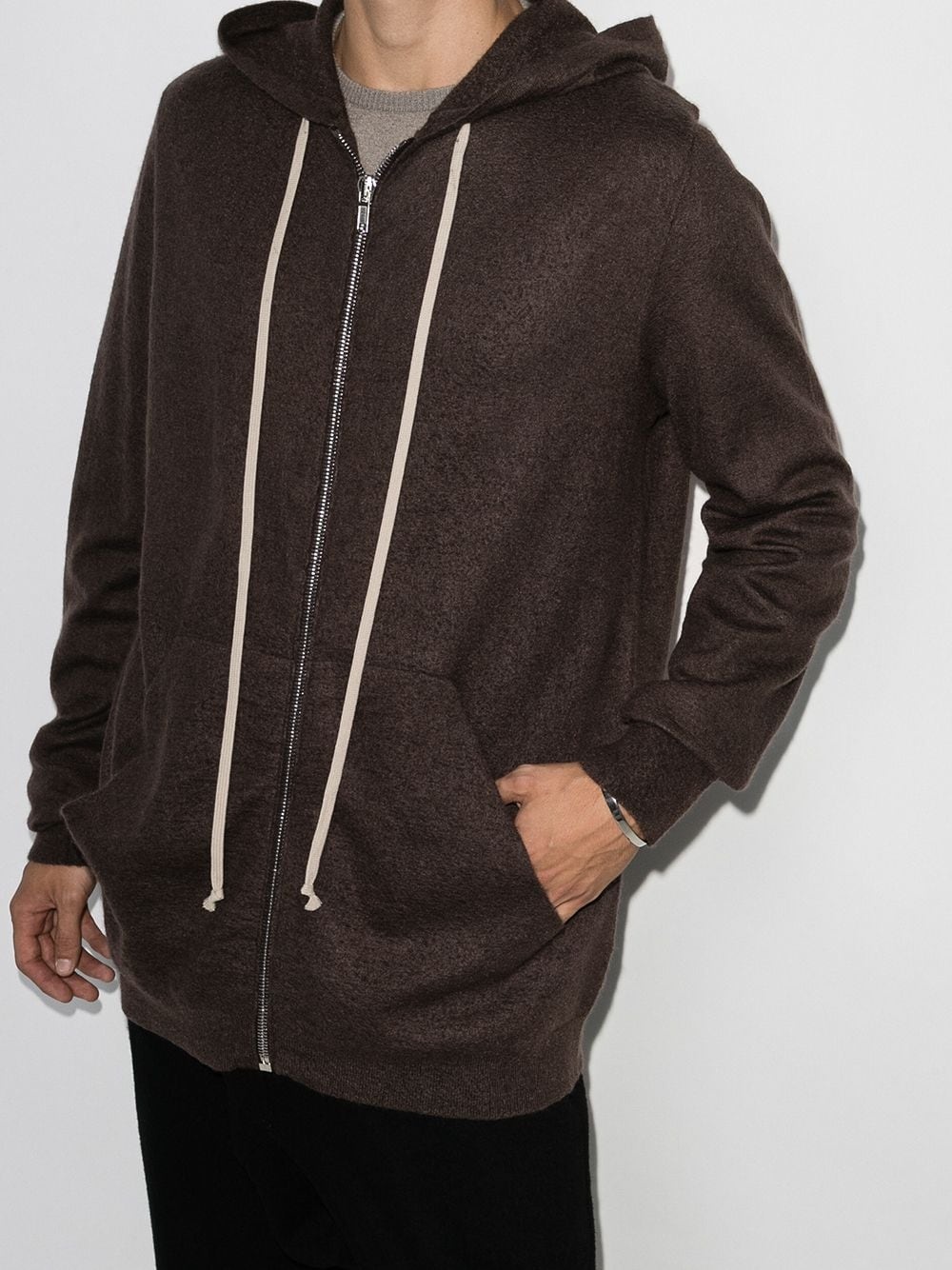 zip-up cashmere hoodie - 2