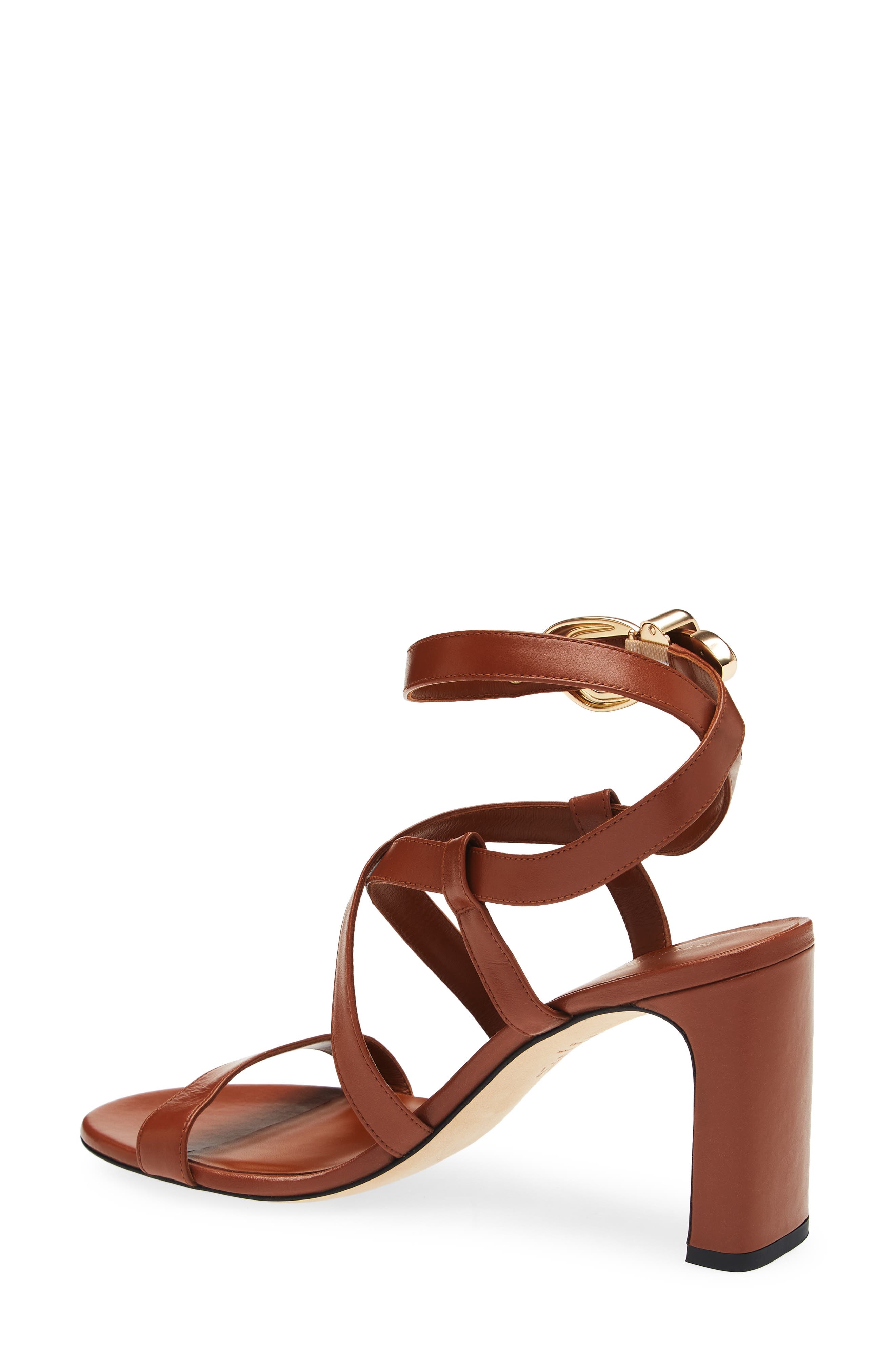 Stuart Weitzman Maven Block 85 Sandal in Luxe Saddle at Nordstrom - 2