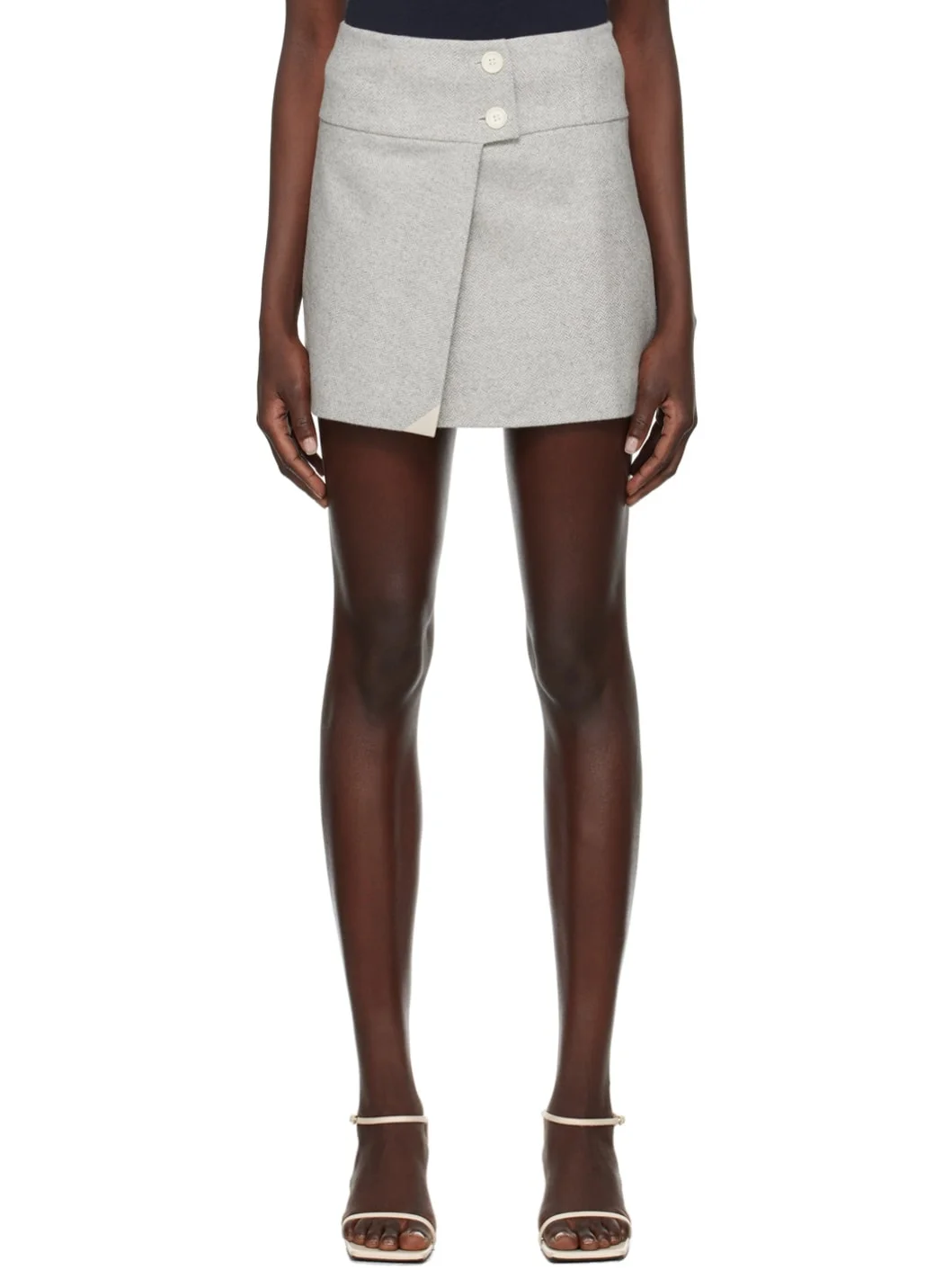 Gray Trento Miniskirt - 1