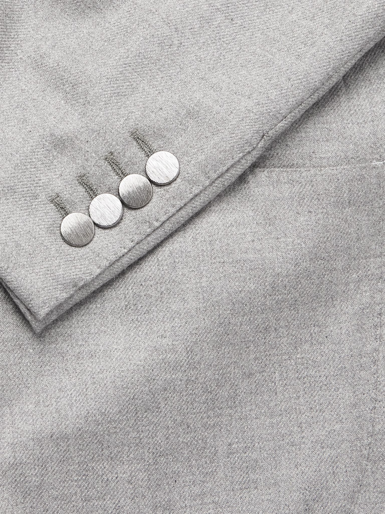 Wool-Twill Blazer Gray - 4