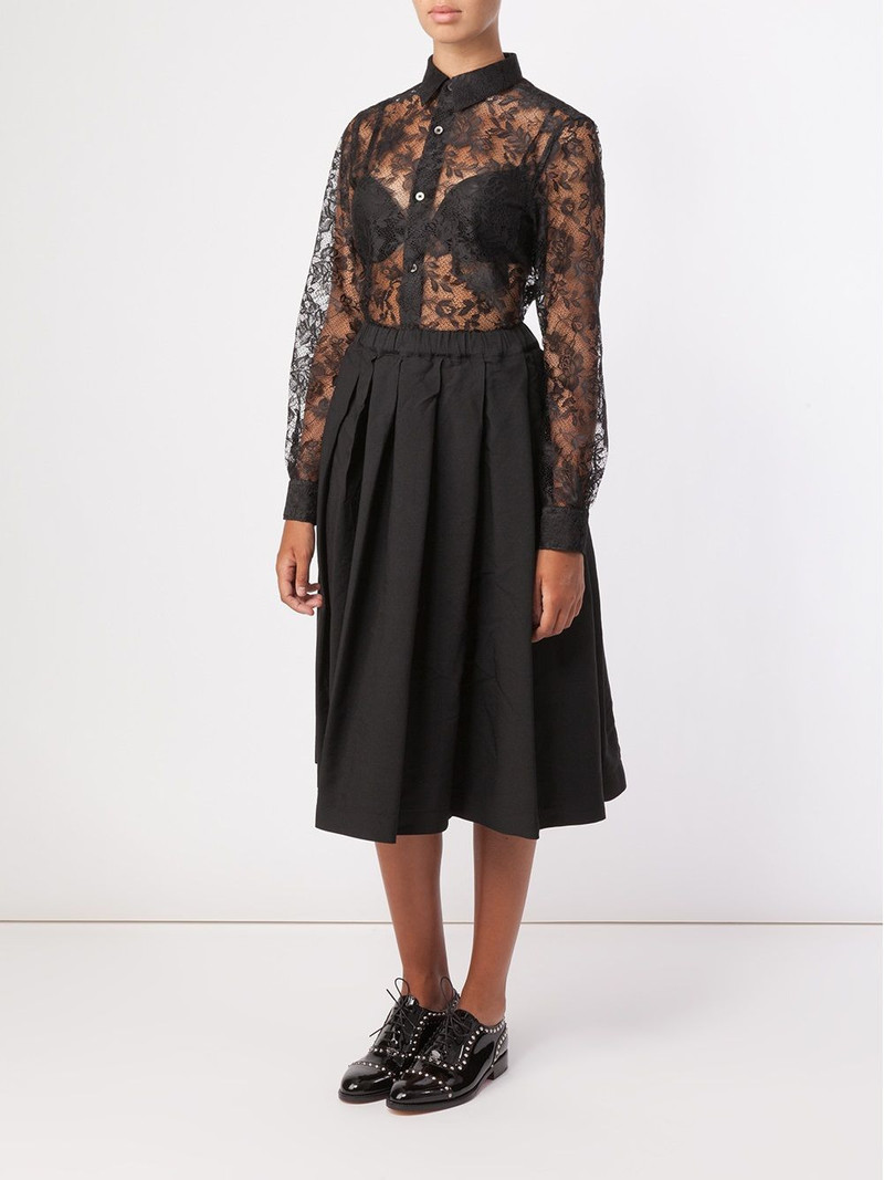 Comme Des Garçons pleated midi skirt outlook