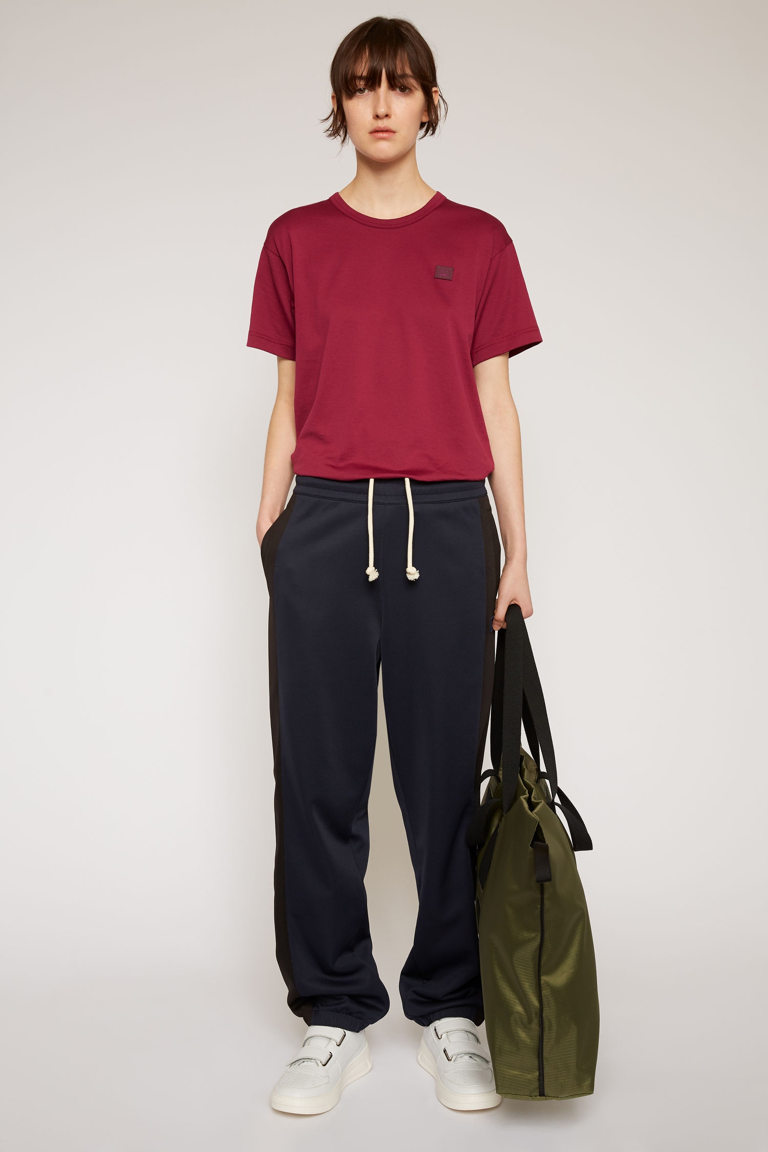 Side-stripe track pants navy blue - 2