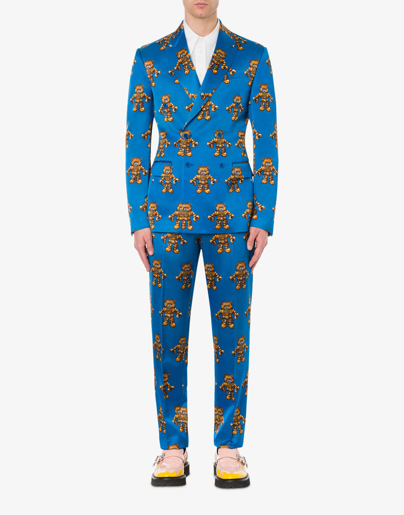 Moschino ROBOT BEAR VISCOSE AND WOOL JACKET outlook