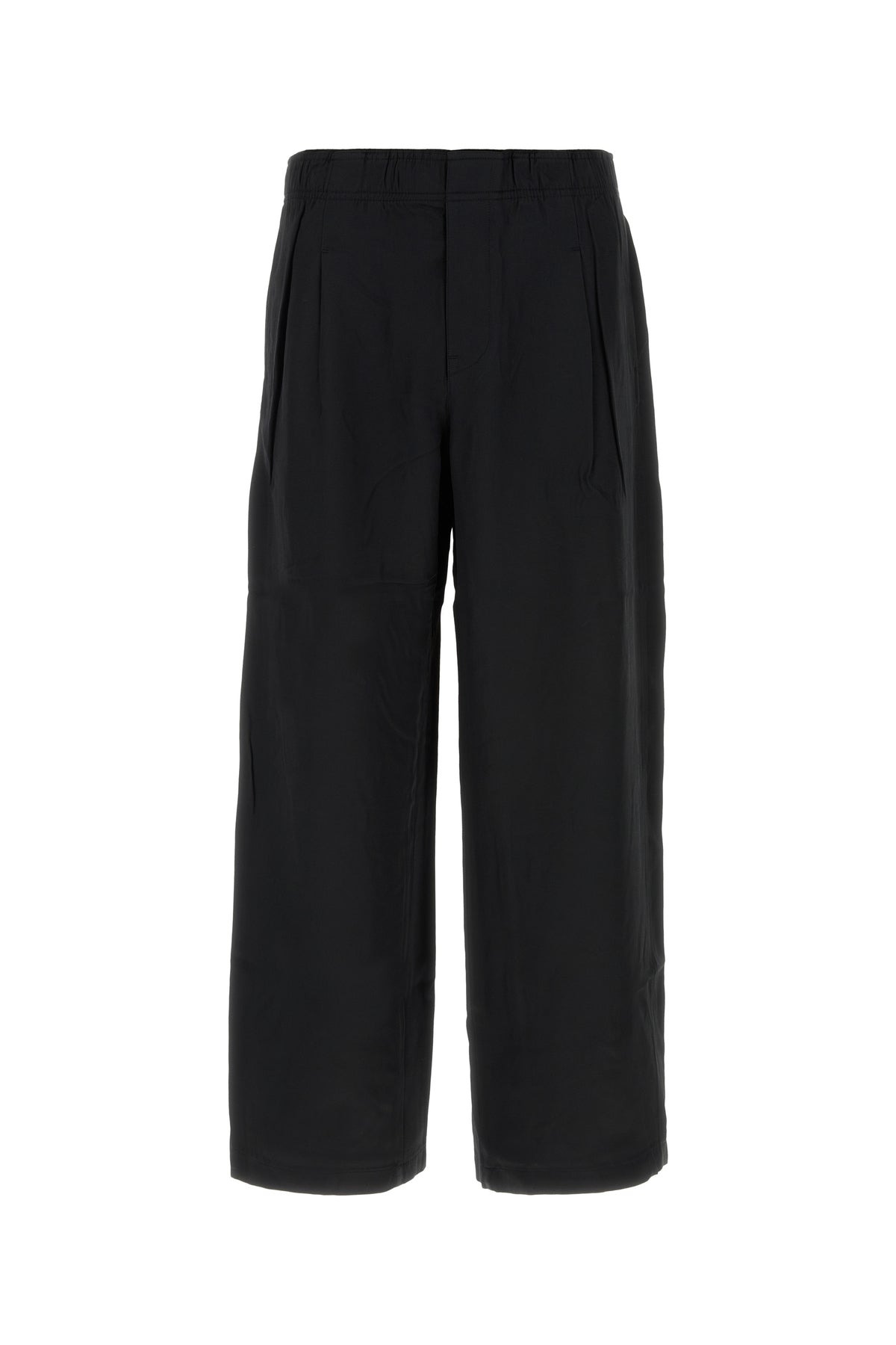 Black twill Leisure wide-leg pant - 1