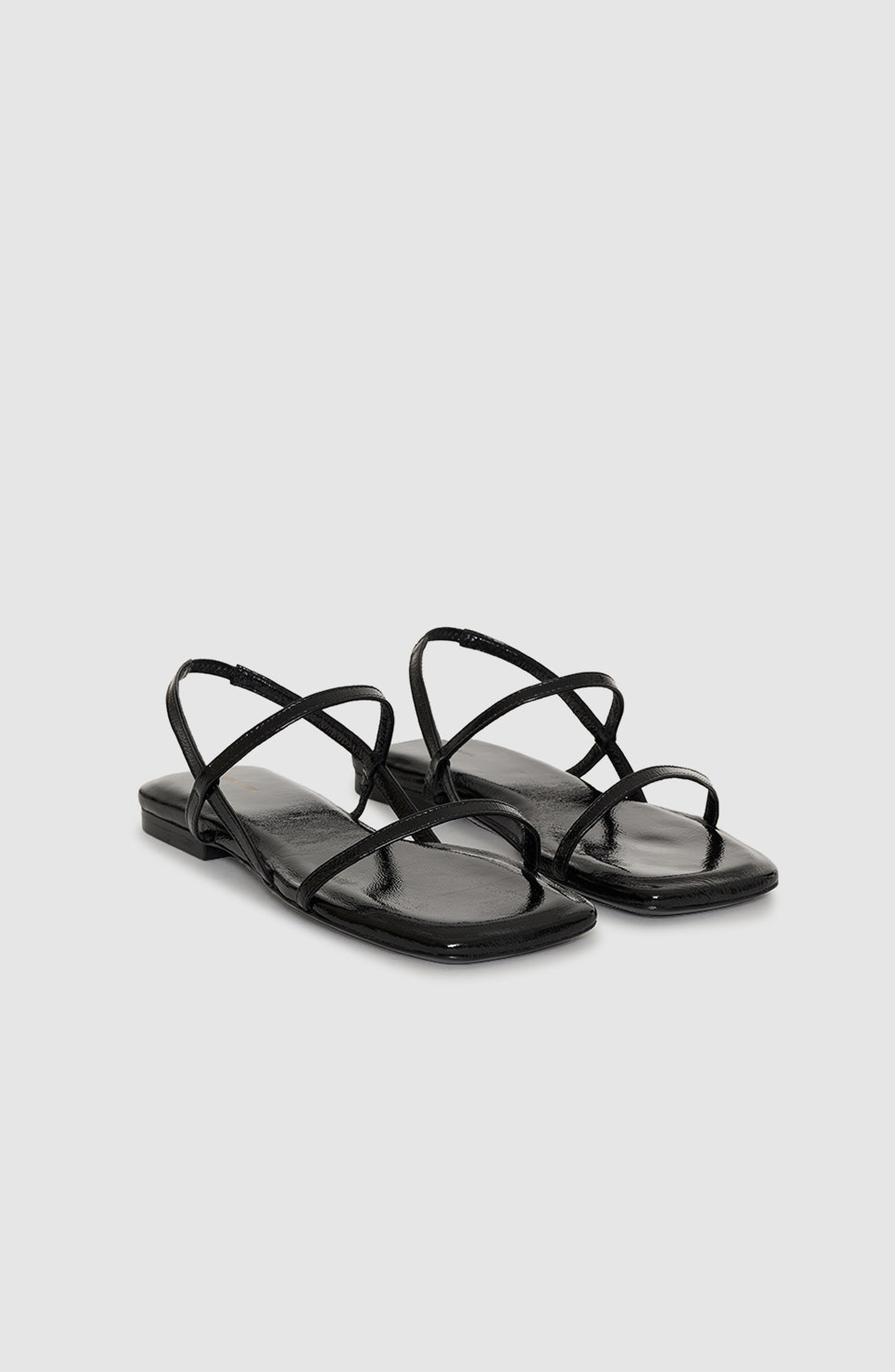 ANINE BING Hilda Flat Sandals in Black at Nordstrom - 1