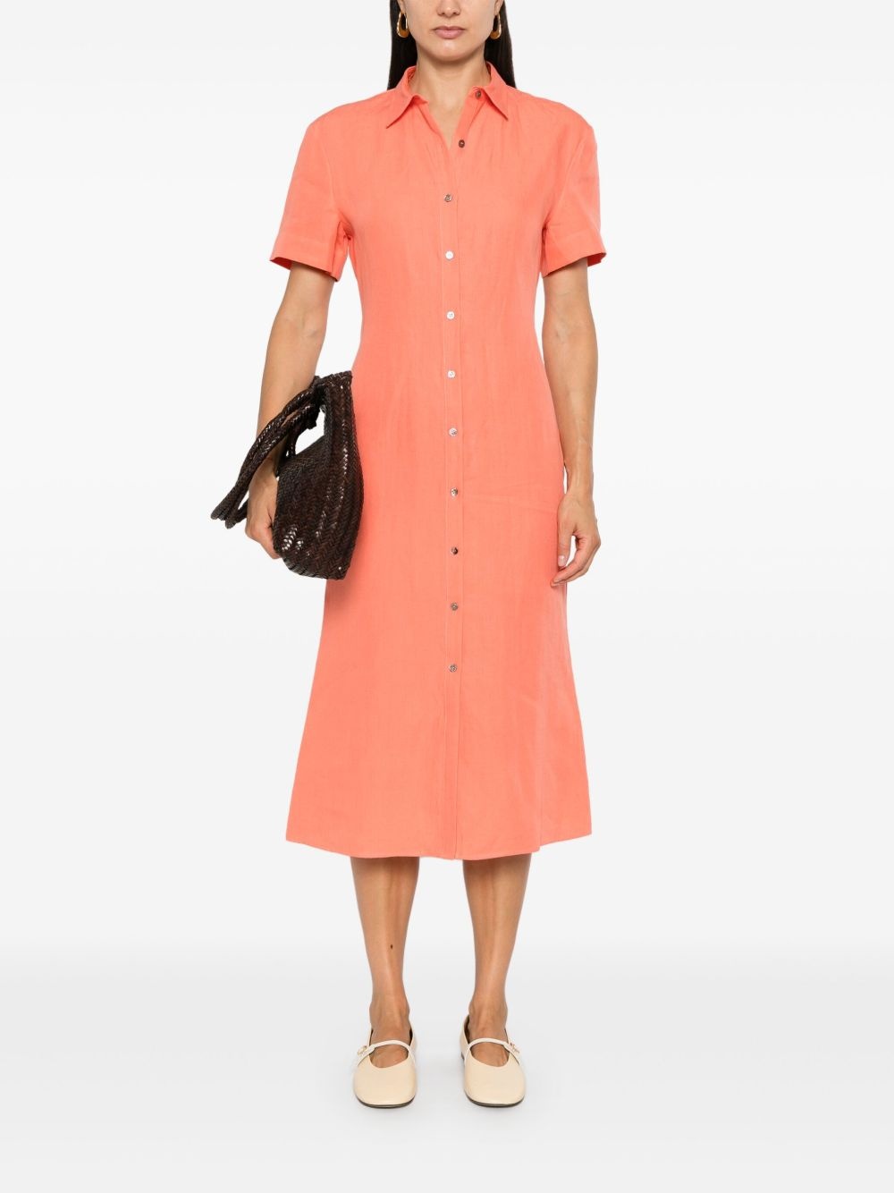 linen midi dress - 2