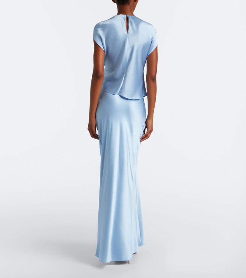Silk charmeuse maxi skirt 6