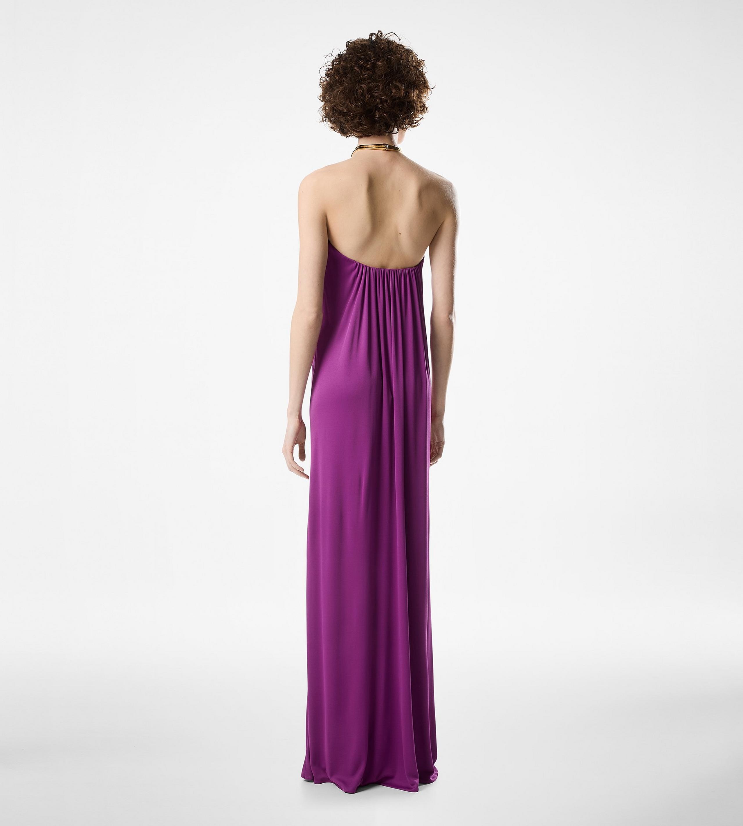STRAPLESS DRAPED EVENING DRESS - 4