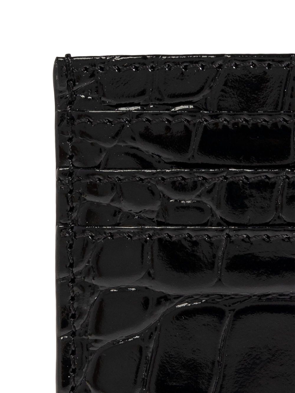 crocodile-embossed card holder - 4