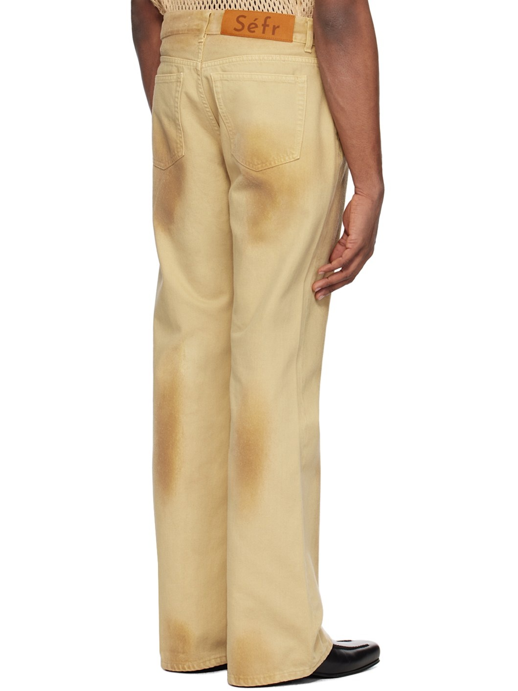 Beige Rider Cut Jeans - 3